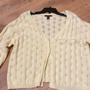 Yellow cardigan